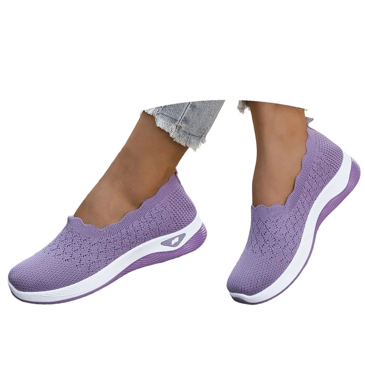 Scarpe Ortopediche Donna Estive Senza Lacci Scarpe Slip On da Corsa Camminare Comode Ginnastica Morbida Sneakers Traspiranti Leggere Antiscivolo Sneakers Diabetici Pianta Larga Sanitarie Outdoor Sport