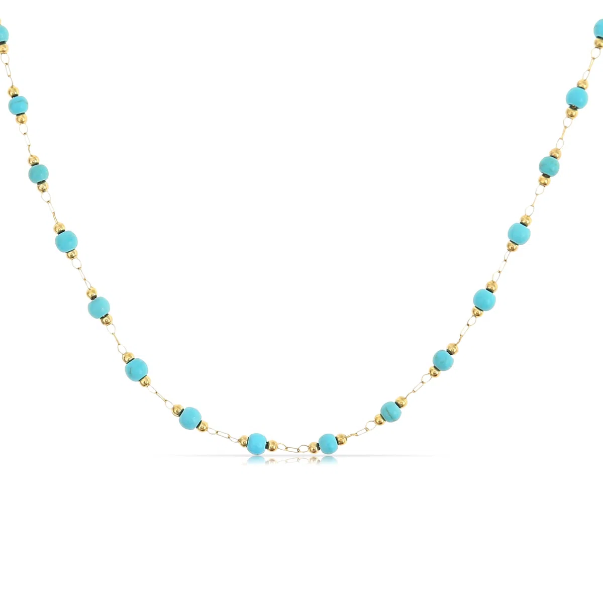 Made by Nami - Collana di perle da donna colorata in acciaio inox impermeabile, gioiello perfetto come regalo per donne
