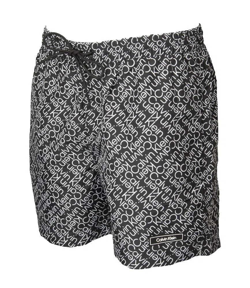 Calvin Klein Boxer Mare CK Piscina Uomo Swimwear con Logo Stampato Articolo KM0KM00813 Medium Drawstring