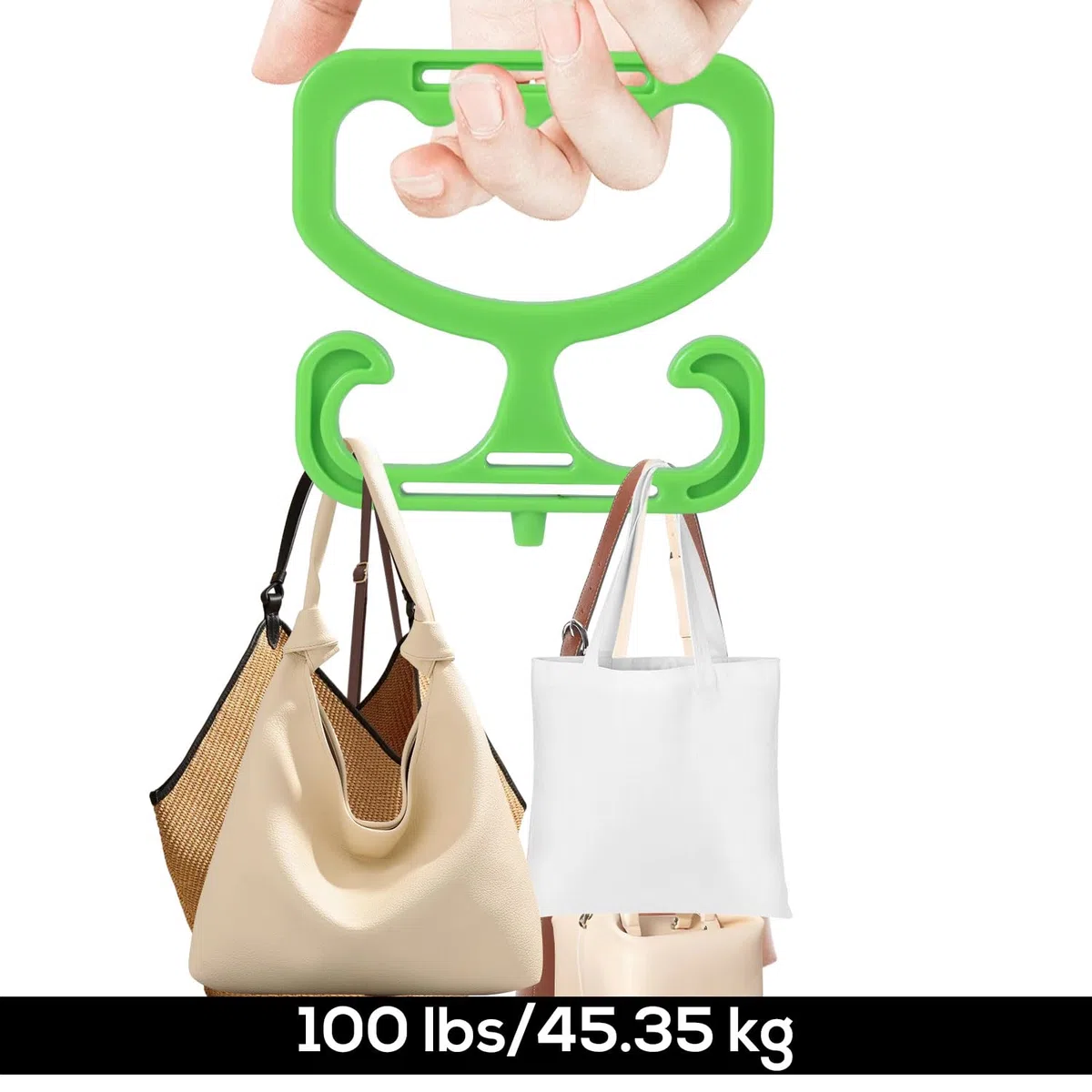 Gosknor 2pz Portaborse per la Spesa, Portaborse per la Spesa Resistente Ognuno con Una Portata Fino a 45,35kg Comoda Impugnatura per Trasportare Borse della Spesa Secchi