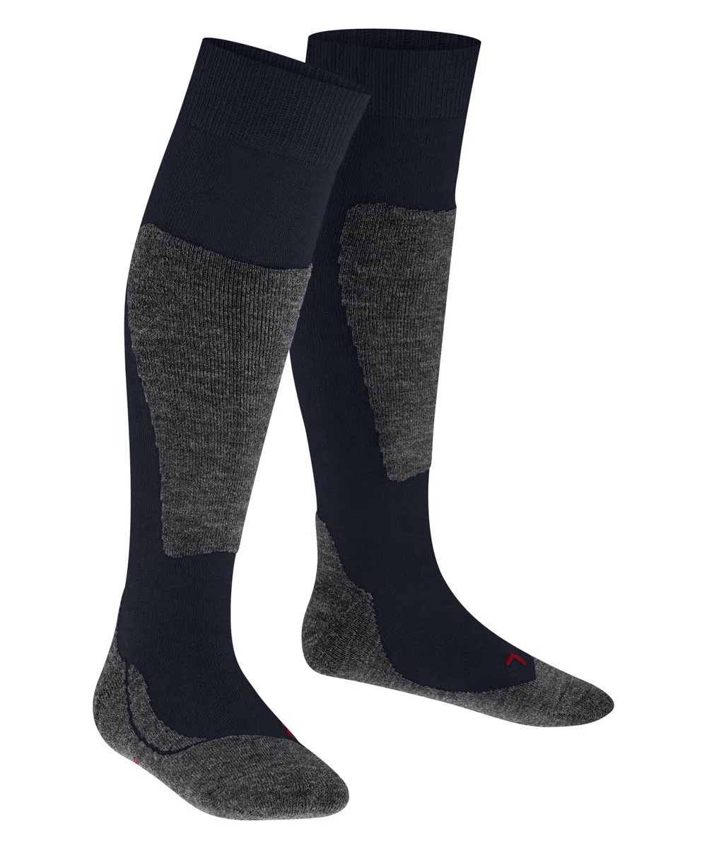 FALKE unisex bambini Active Ski calzini da sci traspiranti asciugatura rapida termoregolanti antiodore lana filo funzionale imbottitura media protezione tibia spessi caldi 1 paio