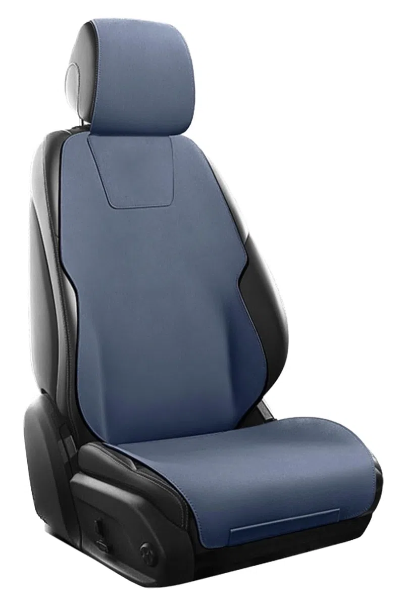 Set Coprisedile Auto per VW Polo New Polo GTI Plus TSI Cross Fresh, Pelle Scamosciata Ultra Sottile Cuscino Protettivo per Seggiolino Auto Tappetino Traspirante Antiscivolo,D Blue
