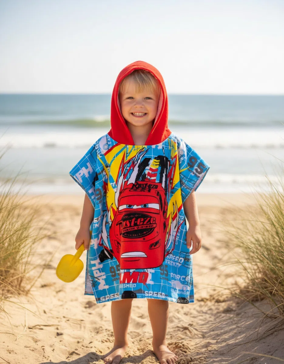 Ellepi accappatoio mare poncho bambino Disney bambina spugna cotone Minnie Topolino Sirenetta Cars Stitch