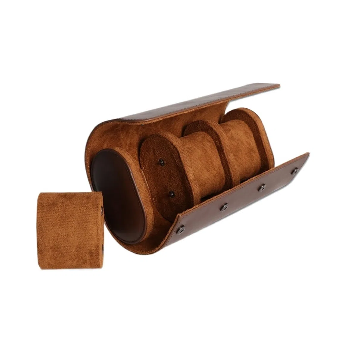 Custodia da viaggio for rotolo di orologio con cuscino rimovibile da 1 pezzo