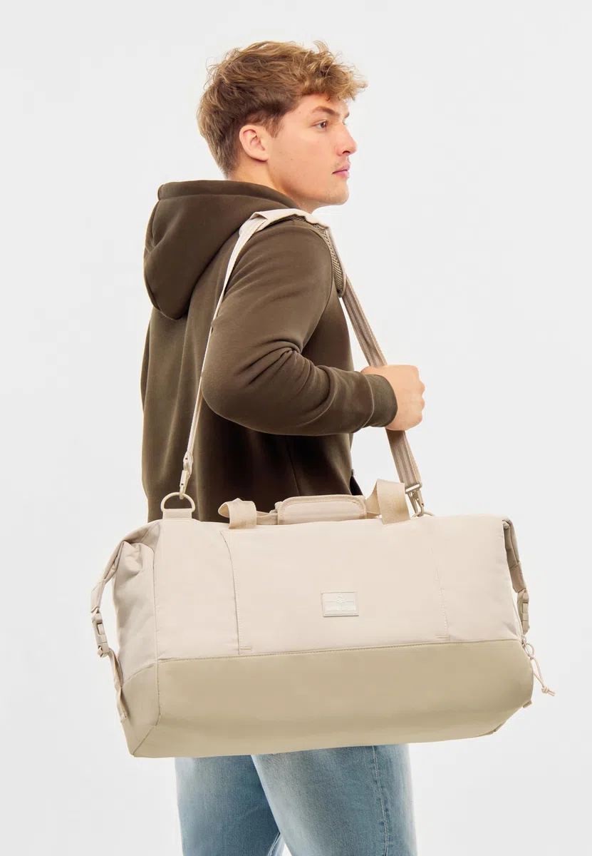 Johnny Urban Borsa da Viaggio Uomo Donna Beige - Milan - Borsa Palestra per Sport, Piscina, Padel, Calcio - Duffel Bag per Scarpe da Viaggio - 35L - Tracolla Regolabile - Idrorepellente