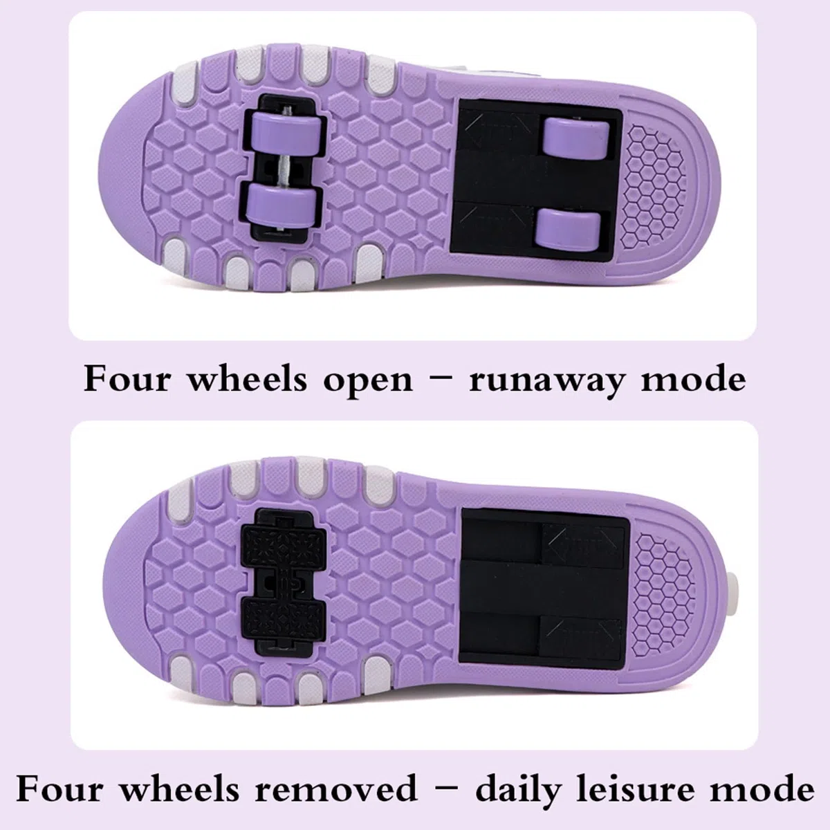 Scarpe Rotelle Bambina,Scarpe con Le Rotelle,Scarpe da Ginnastica da Pattini,con Ruote Retrattili Automatiche,Traspirante,Universali per Ragazzi E Ragazze