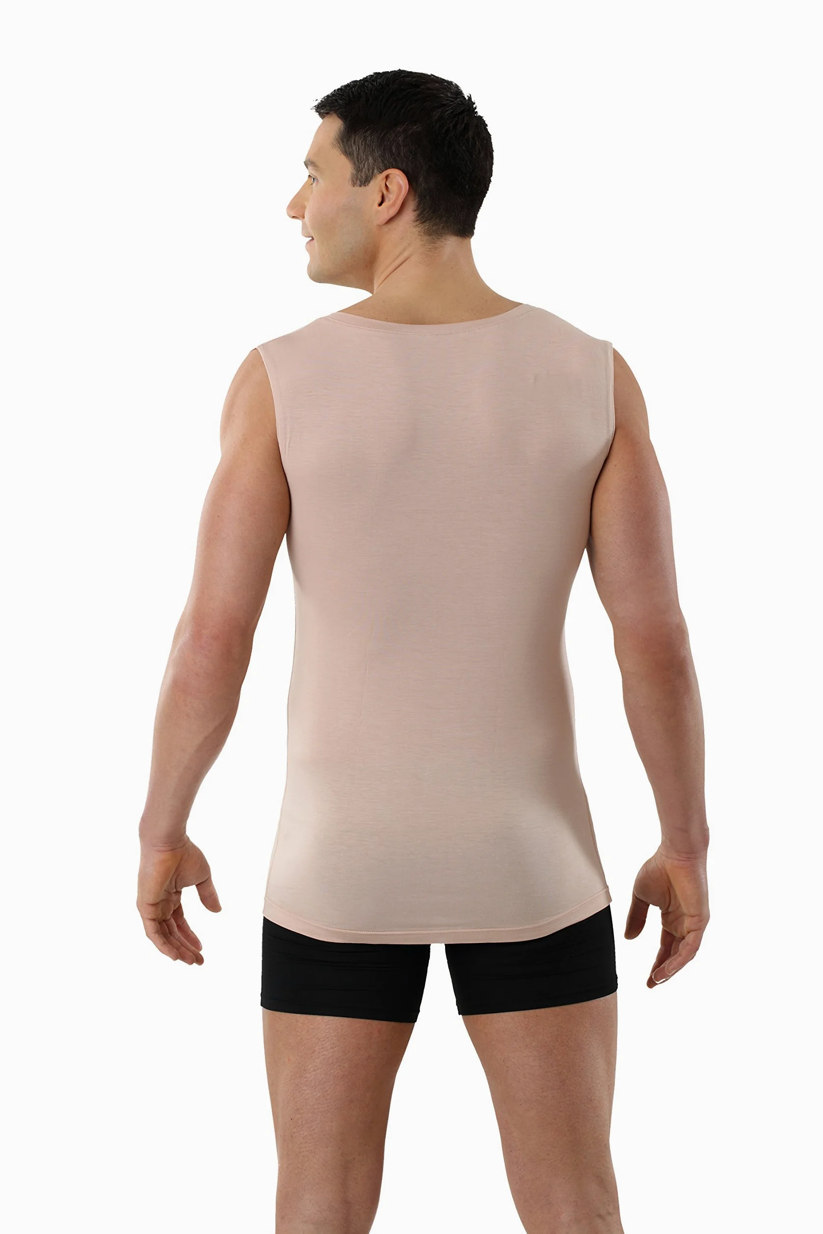 ALBERT KREUZ Maglietta Intima Canottiera Invisibile da Uomo Senza Maniche con Scollo a V Profondo (Deep-V) in Micromodal Elasticizzato, leggerissimo e Traspirante