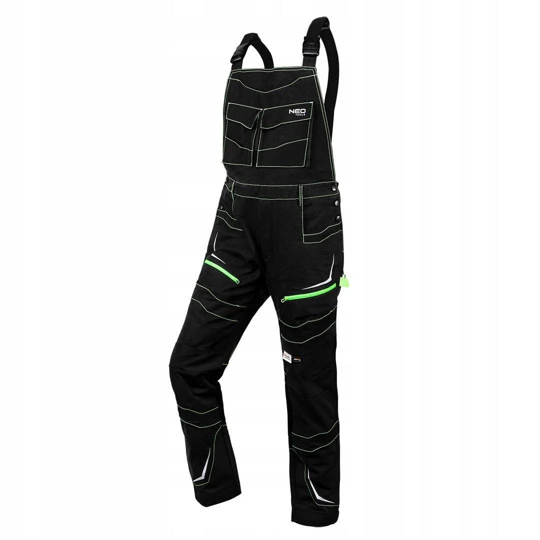 NEO TOOLS Abbigliamento da lavoro: set tuta da lavoro con pantaloni e giacca da lavoro, set di abbigliamento da lavoro per meccanici, abbigliamento da lavoro set salopette resistenti molte tasche
