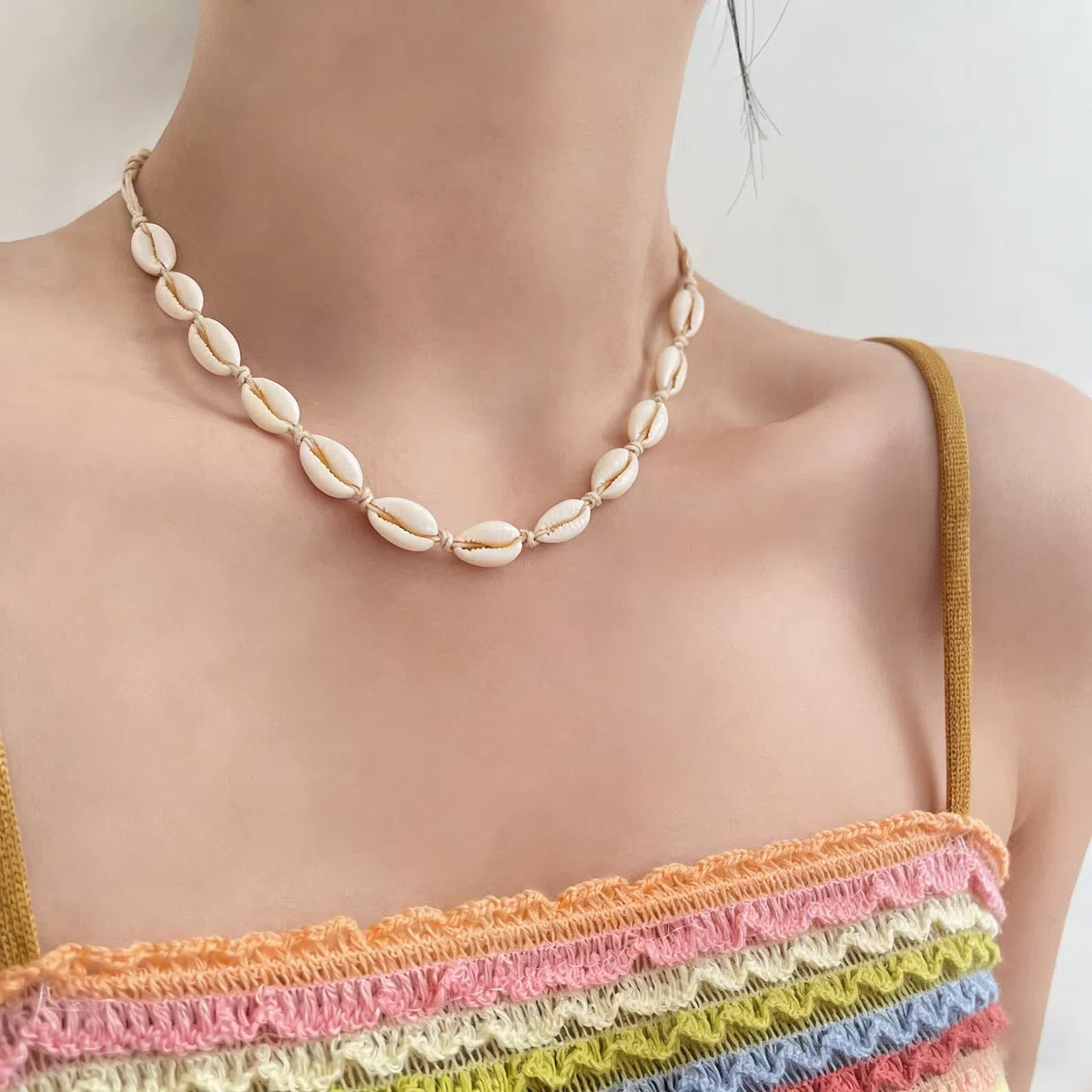 2 Pcs Bracciale Conchiglia, Regolabile Collana Conchiglie, Cavigliera Conchiglie, Accessori Mare Donna, Collana Estate, Stile Spiaggia Hawaiana, Per Uomo Donna