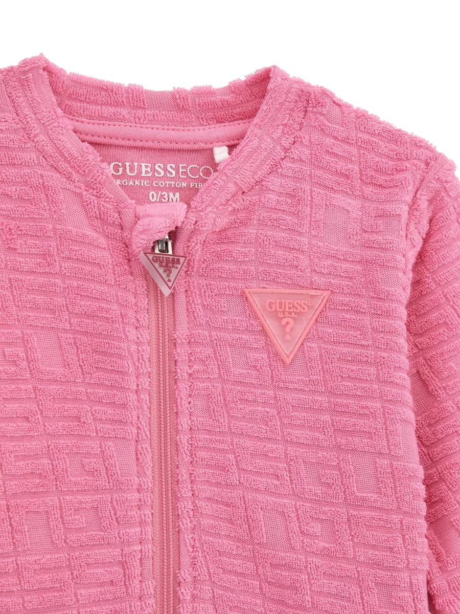 GUESS Bambina Eco Jacquared Felpa, Body a Maniche Lunghe e Pantaloni