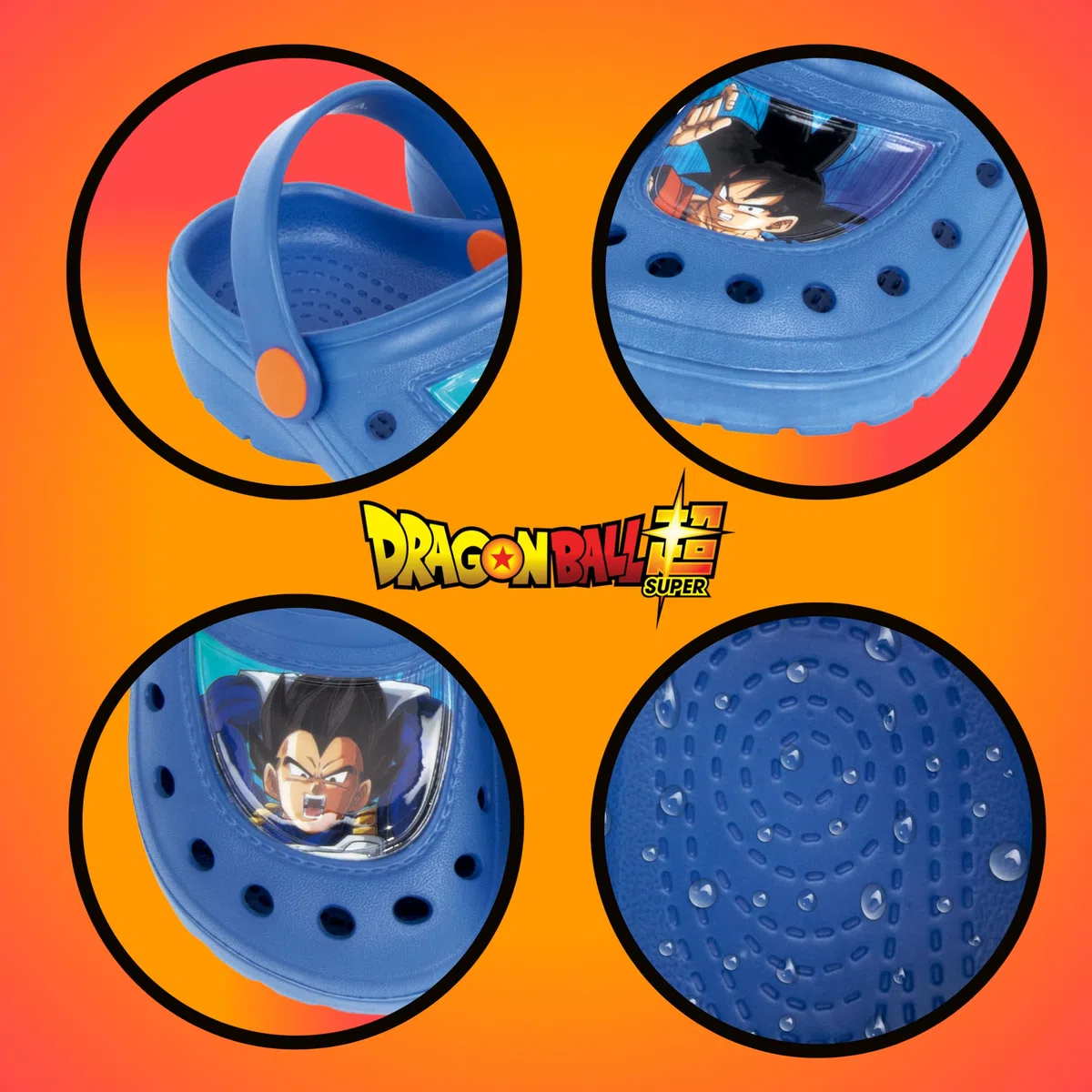Dragon Ball Z Zoccoli Ragazzi, Design Sandali Goku e Super Saiyan, Taglie EU 22 a 33