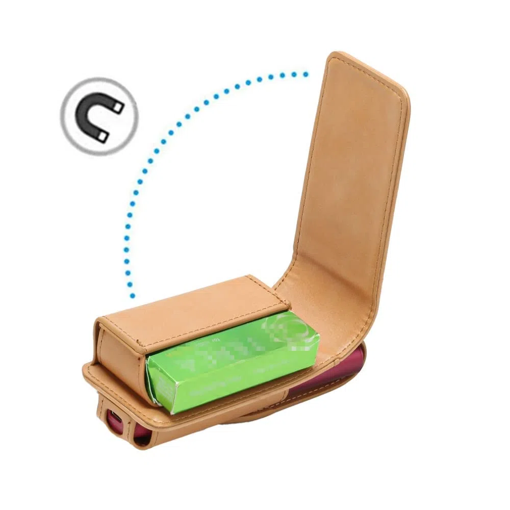 Custodia per Sigaretta Elettronica per IQOS ILUMA ONE per IQOS MULTI, Portasigarette in Pelle, Custodia Protettiva Antiurto Resistente ai Graffi (Denim blu scuro)