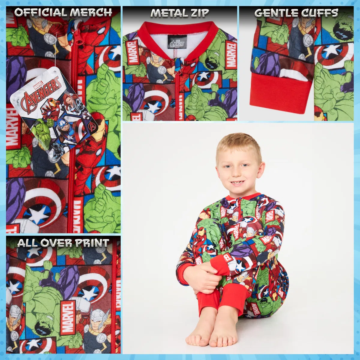 Marvel Pigiama Intero Bambino - Pigiamone in Pile Caldo 3-10 Anni - Pigiami Interi Bambini Spiderman Idea Regalo