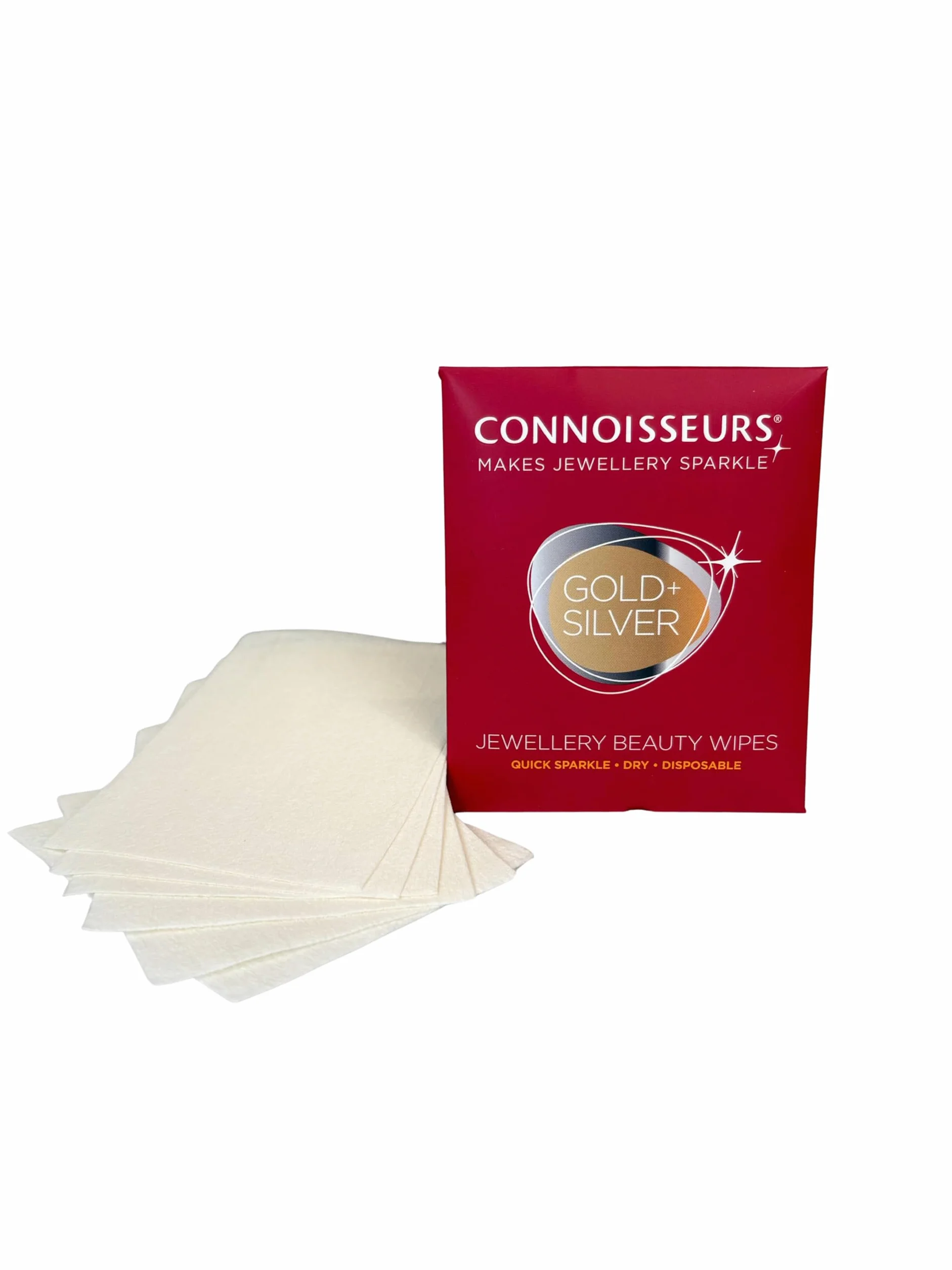 Connoisseurs Kit Pulizia Gioielli | Diamond Dazzle Stick e 6 Panni Detergenti | Pulitore Gioielli Oro, Diamanti, Platino e Argento | Detergente Anelli