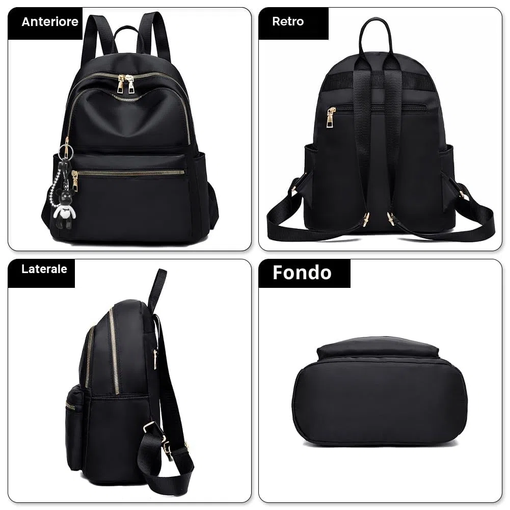 Aucuu, Zaino da donna alla moda, leggero, casual, in nylon, piccolo, antifurto, per la scuola e da viaggio, per donne e ragazze