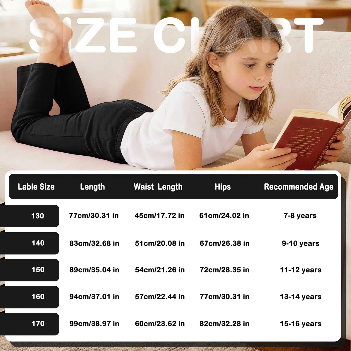 Leggings Flared Bambina Cotone a Zampa Pantaloni Svasati Traspirante Comodi e Morbidi Leggins Elasticizzati Casual Bootcut Sportive Danza Ragazze Abbigliamento per 7-16 Anni