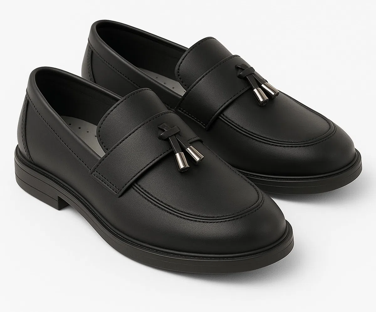 SIRRI Mocassini con Nappe Slip-on Ragazzi, in Vernice e Tessuto Opaco, Eleganti e Formali