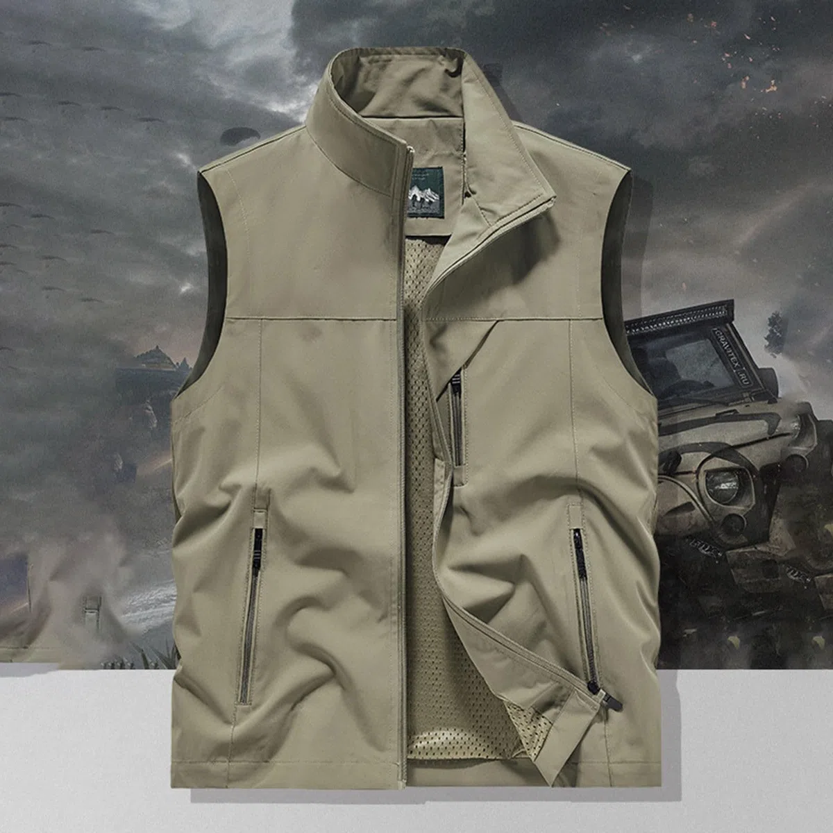 Achimlt Gilet Uomo Estivo da Lavoro Leggeri Traspirante Outdoor Giubbotto con Cerniera Integrale Sportivo Senza Maniche Gilet Estivo Uomo con Tasche per Fotografia Pesca Escursionismo