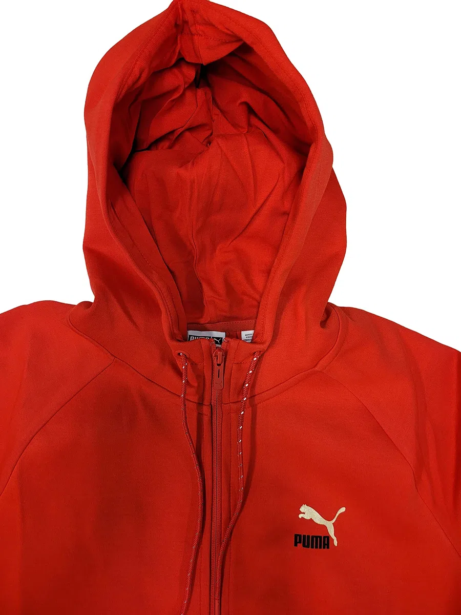 Men's Puma High Risk Red Classics Tech FZ Hoodie DK - M