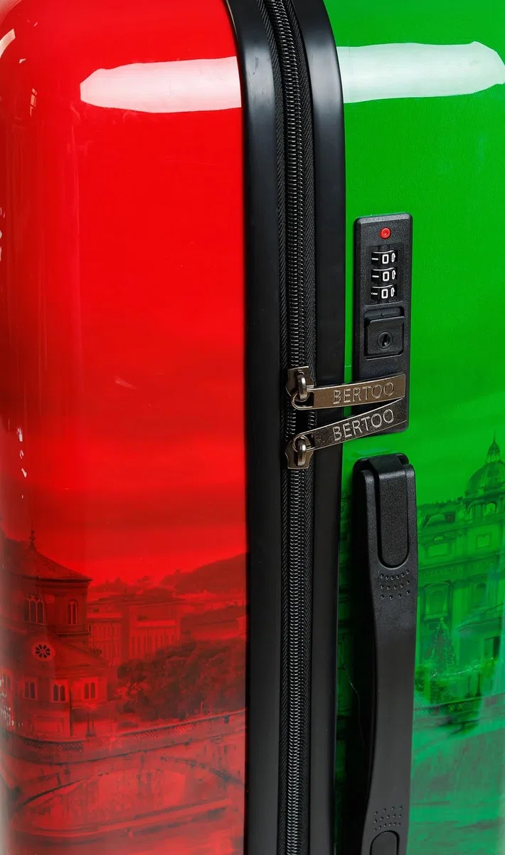 BERTOO Italia Valigia rigida XXL Large 99L, bagaglio da stiva leggero in ABS+PC con 4 ruote girevoli staccabili, lucchetto a combinazione, 75cm