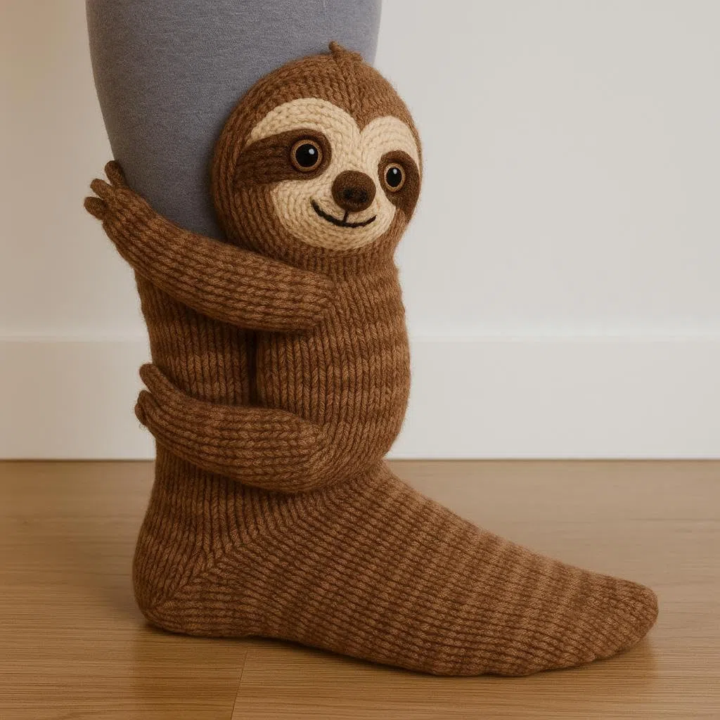 Calzini lavorati a maglia 3D con animali, divertenti calzini con animali for donne e uomini, nuovi calzini caldi e carini in cotone lavorati all'uncinetto, regalo di Natale