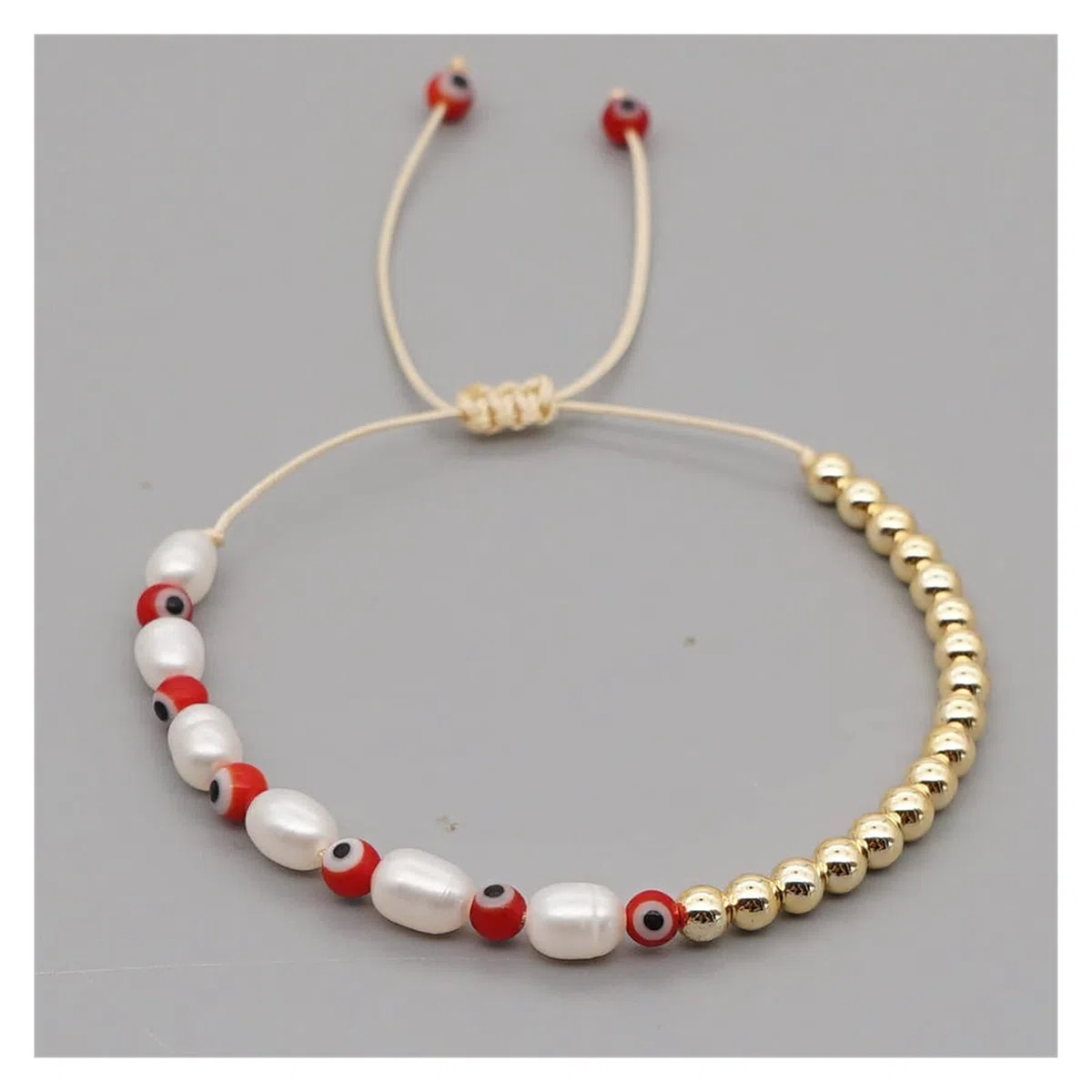 HLTYGWX Braccialetti per Donna Perla Braccialetto Estivo Placcato Spiaggia per Donna Gioielli Bohémien Braccialetti di Perline Regalo di San Cina