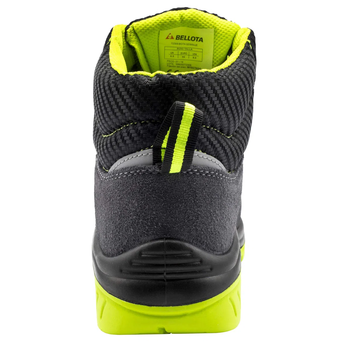 Bellota 72309-43S1P 7230943S1P-Stivale di sicurezza, Nero, Verde, 43