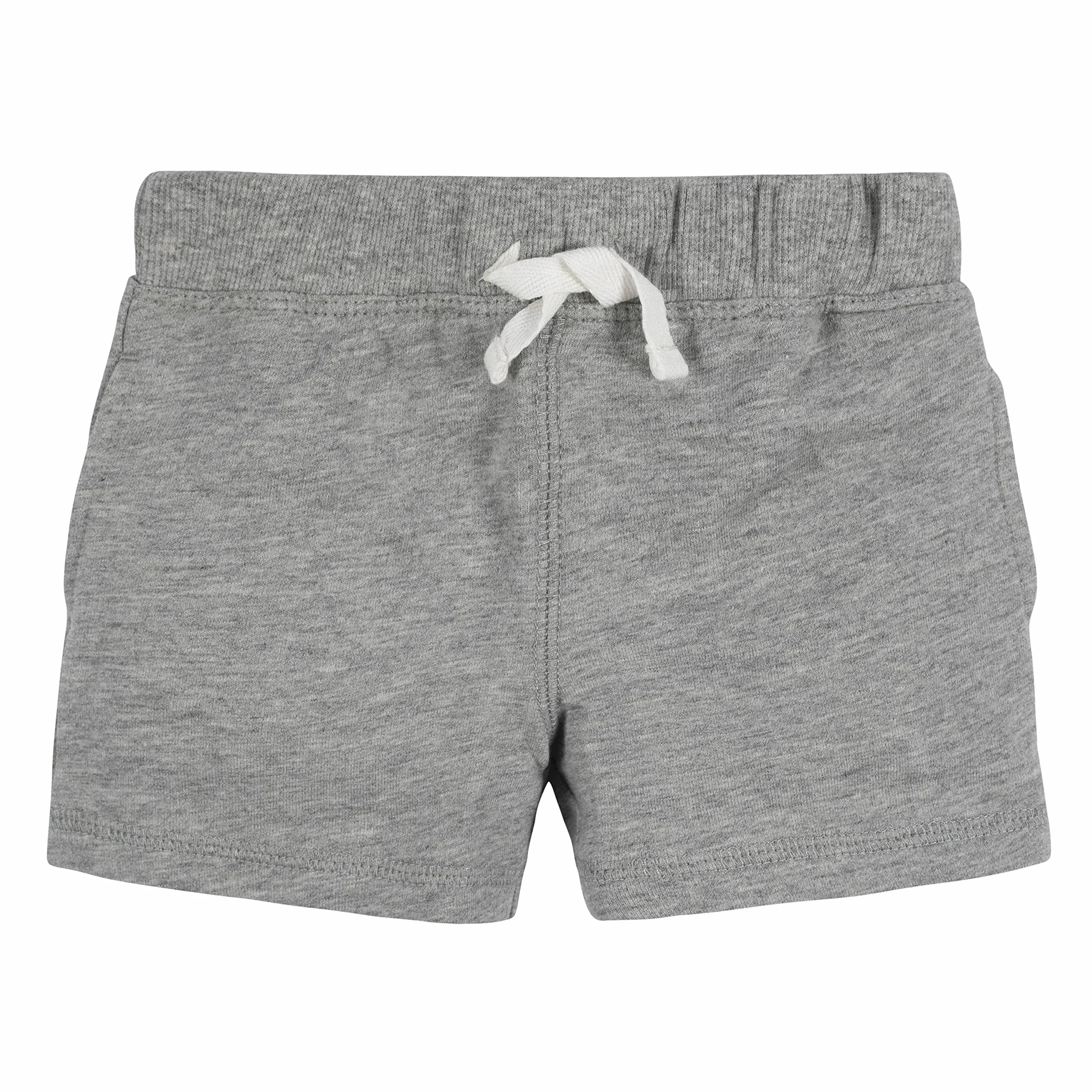 Gerber Pantaloncini in maglia pull-on da bambino per bambini, confezione da 3, grigio e nero, 4 anni