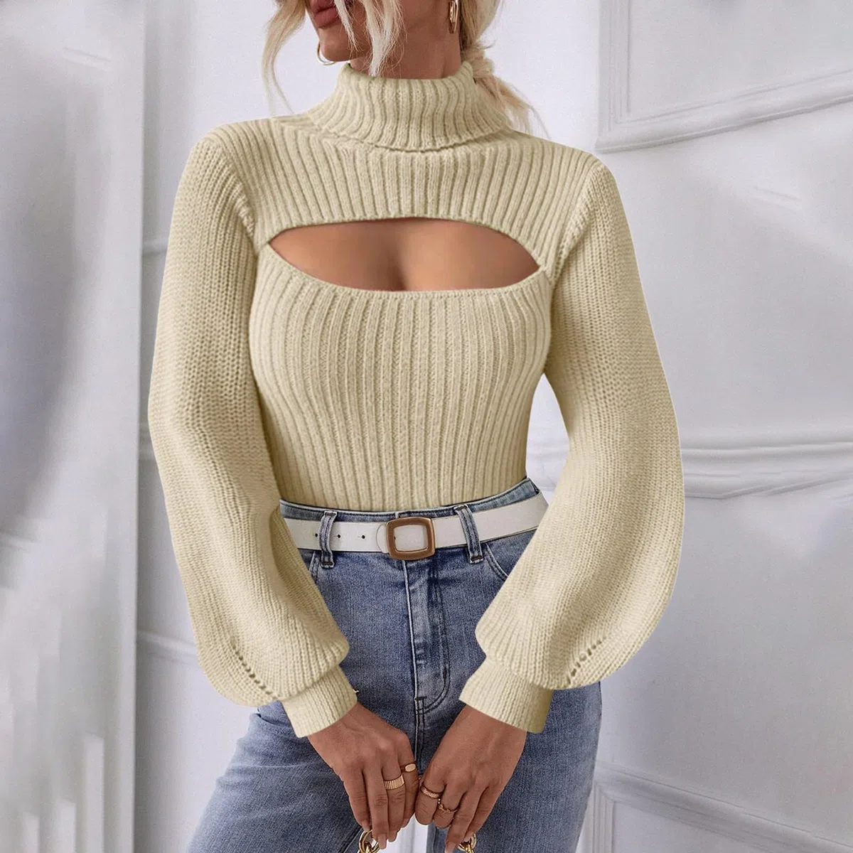 Maglia sexy da donna Hollow Out Crochet Top Smock Top Cover Up tinta unita 90 Streetwear Gothic Punk Top Lose Top Grunge Y2K Fit schiena scoperta maniche lunghe