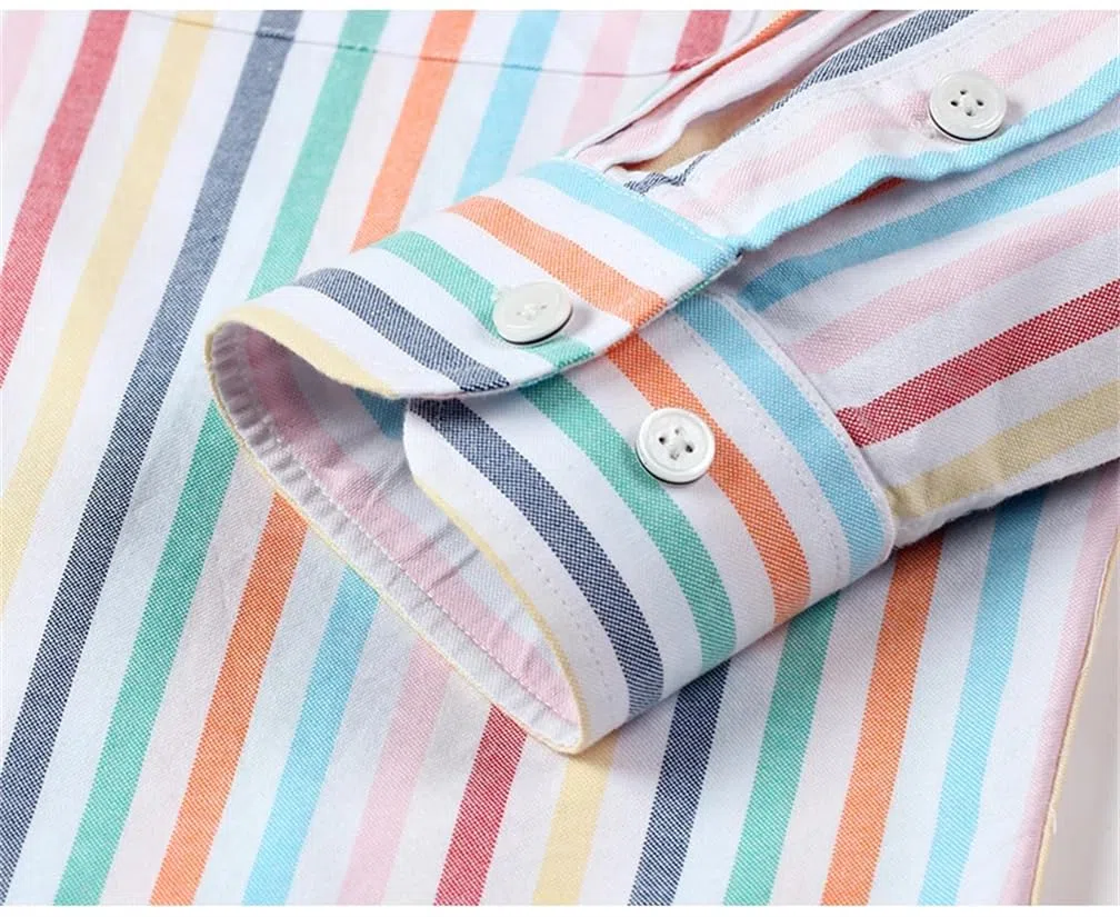 Adhdyuud, Camicia da uomo in 100% cotone Oxford, primaverile, casual, per ufficio, vestibilità regolare, manica lunga