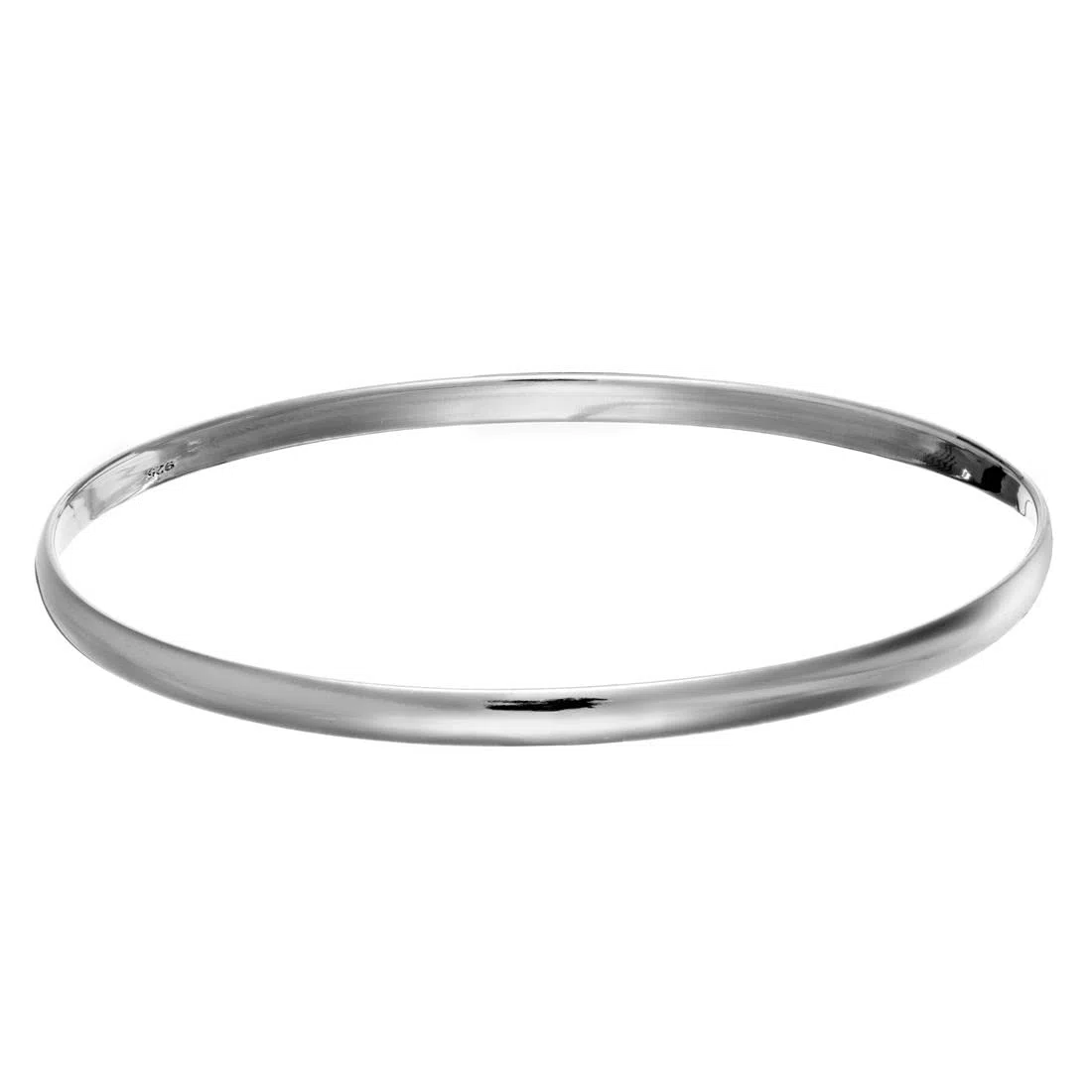 Silverly Braccialetto in Argento Massiccio Impilabile Rotondo da 4mm da 25 Pezzi | Bracciale in Argento Sterling con Fascia Curva Piatta per Donna | Elegante Bracciale Sottile in Argento Impilabile