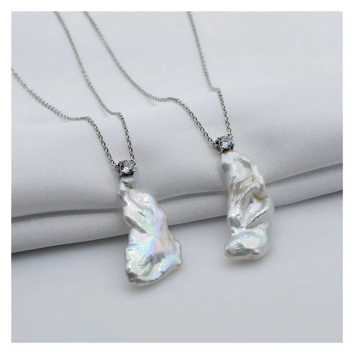 Collane barocche di moda Perle d'acqua dolce naturali Forma irregolare Pendenti di collana in argento 925 Gioielli da donna Regali di moda soddisfare Collane da donna