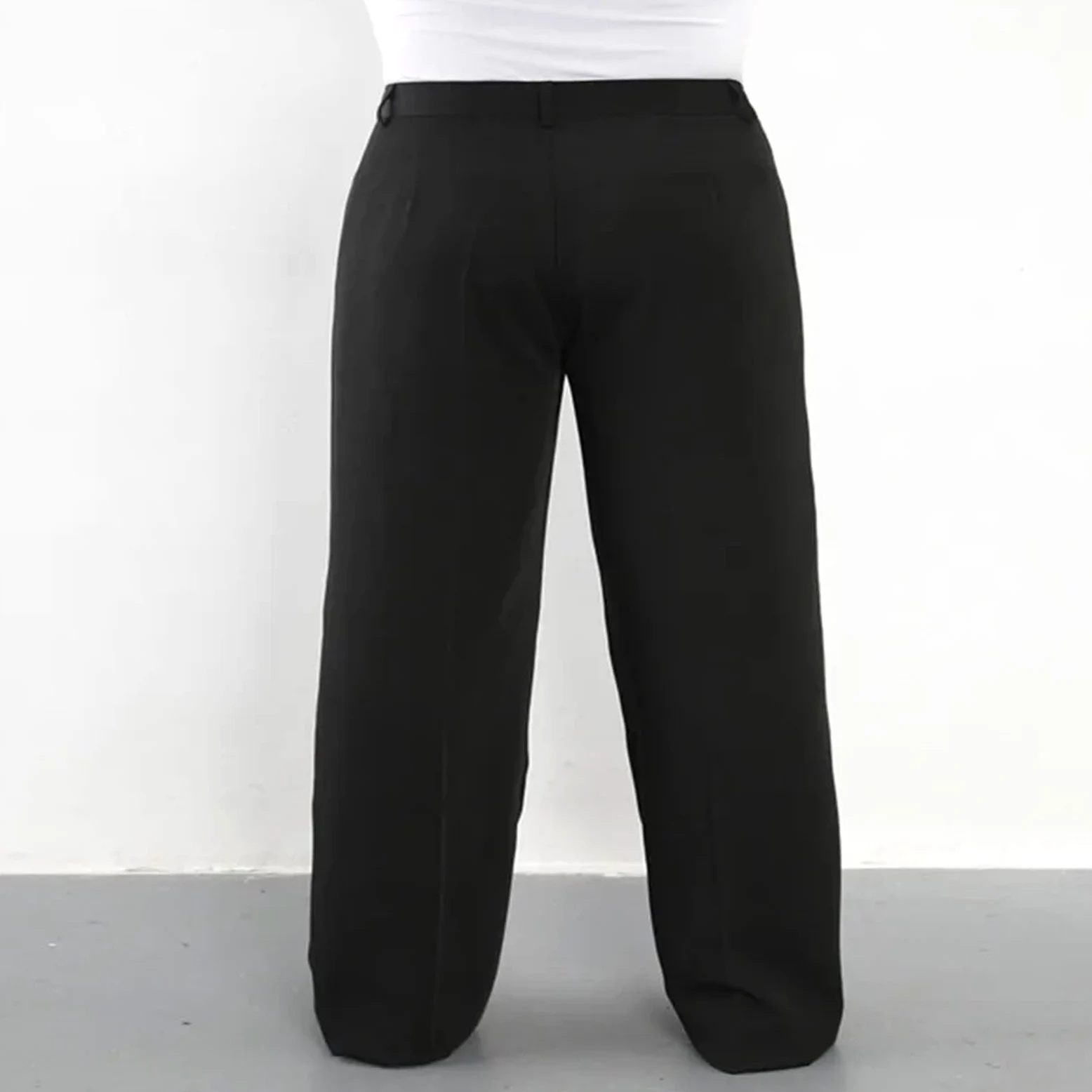 Pantalone Uomo per Danza Latino Pantaloni da Ballo Jazz/Latino da Uomo, Neri, da Uomo, for Sala da Ballo, Abbigliamento da Ballo for Prove/esibizioni(Black Belt Section,Waist 97CM)