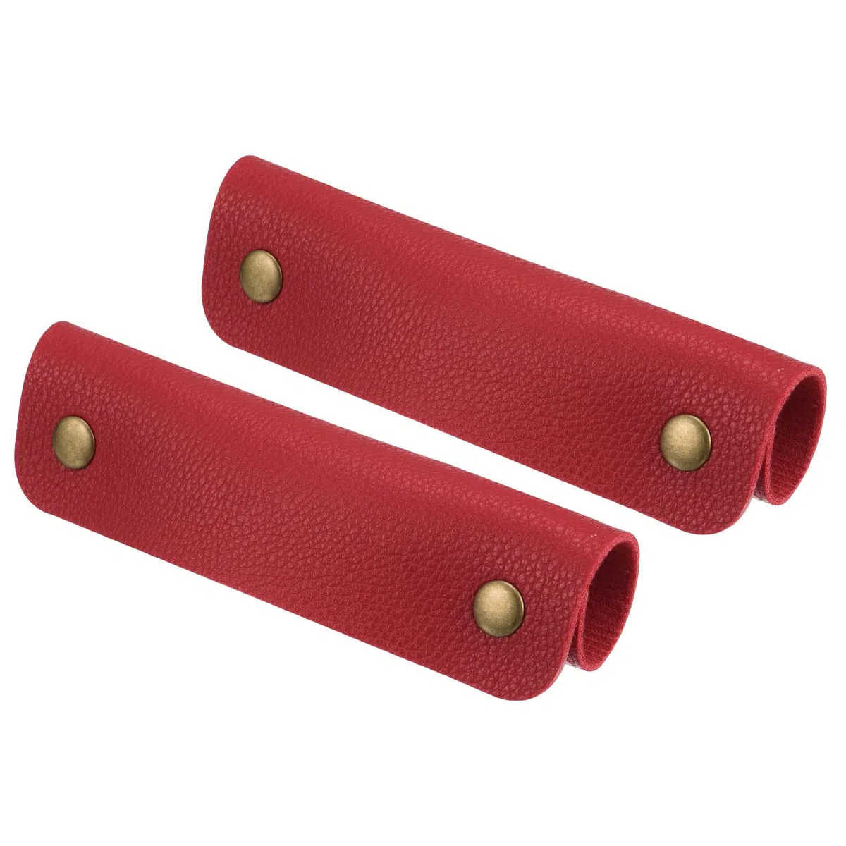 PATIKIL Bagaglio Maniglia Involucro, 2pz PU Borsa Presa Copertura Protezione Identificatore con Chiusura per Valigia Shopping Borsa, Rosso
