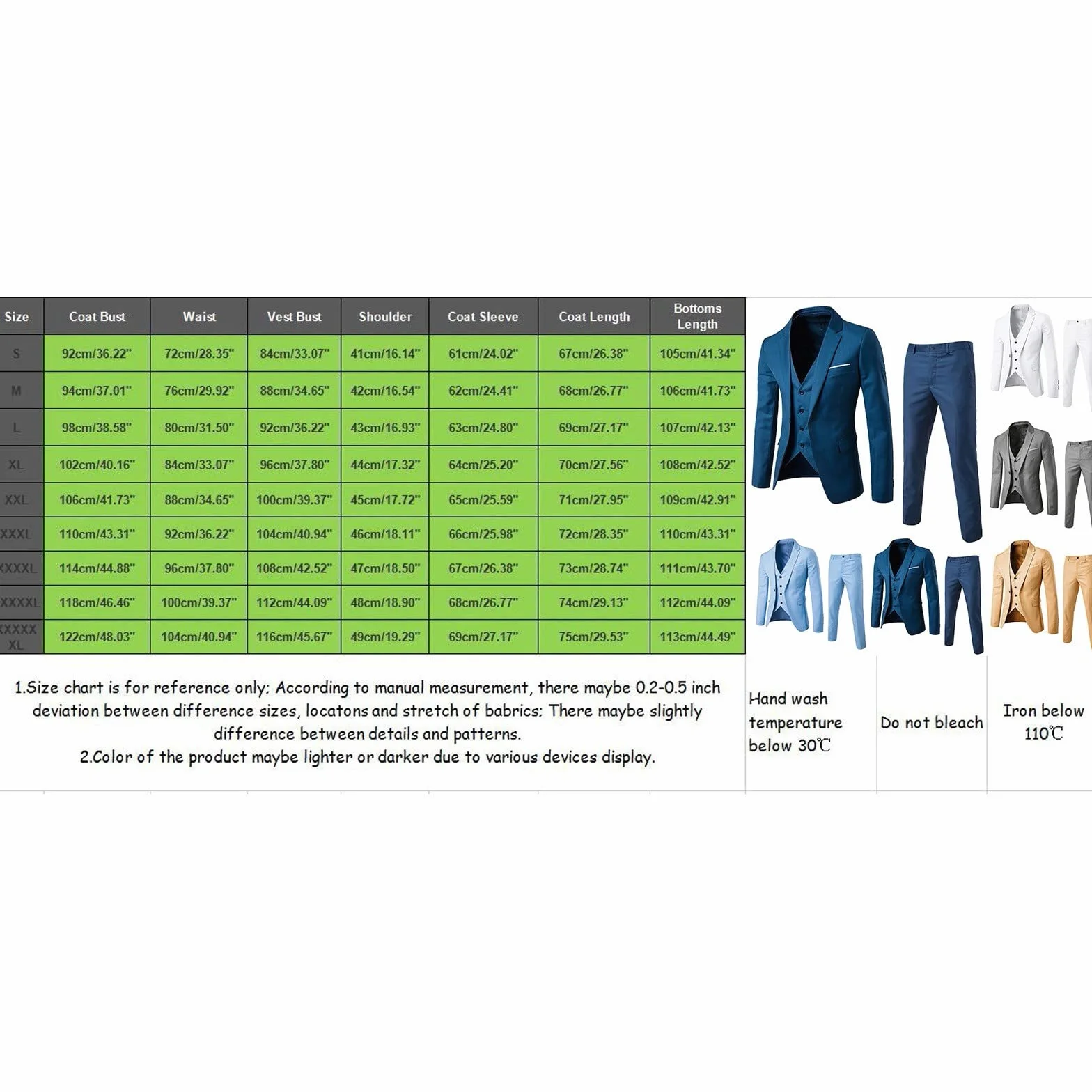 WWricotta Abito Uomo Slim 3 Pezzi, con Giacca, Gilet e Pantaloni, Perfetto per Lavoro, Matrimoni e Cerimonie.