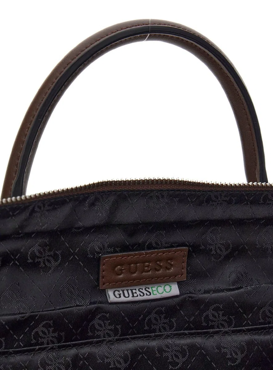 GUESS borsa da ufficio con scomparto per laptop Milano Laptop Bag Beige/Cognac marrone chiaro