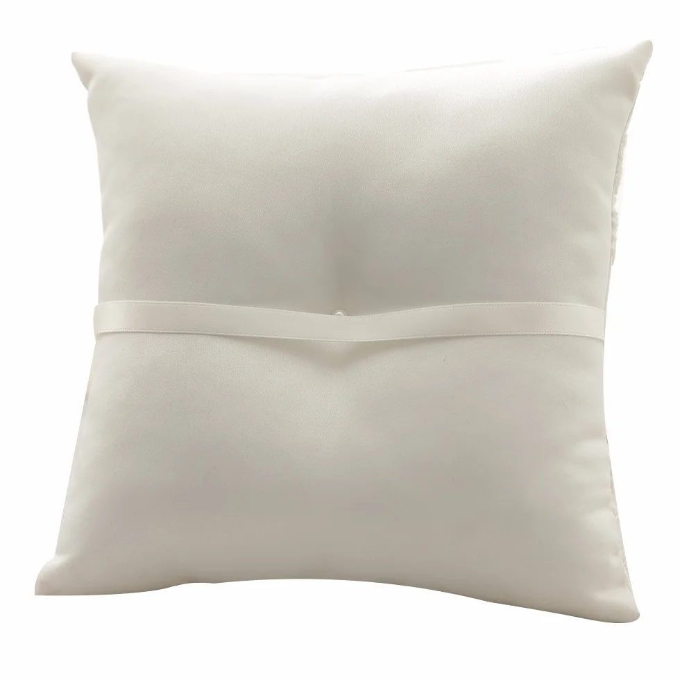 Awtlife Flower Wedding Ring Pillow Avorio Portacuscino per matrimonio in spiaggia 21 cm