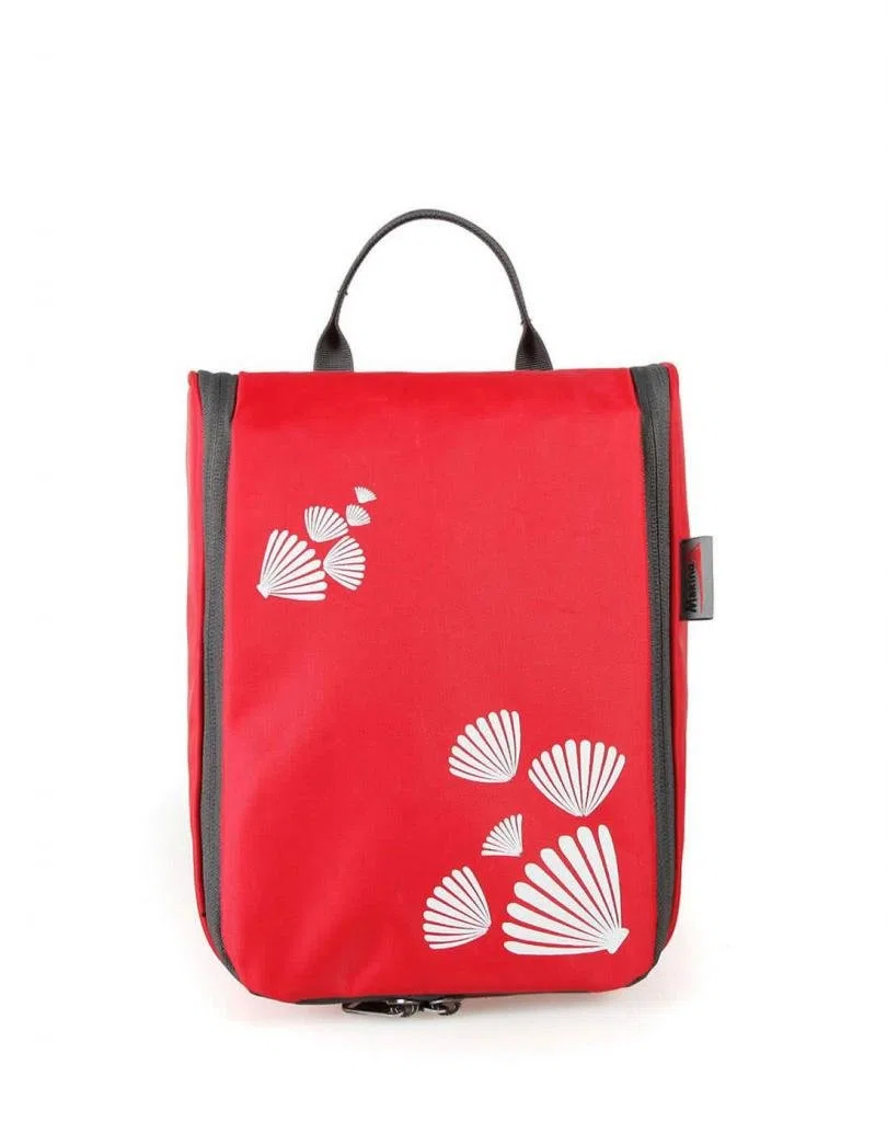 Makino Solid Color-Borsa Organizer per l'igiene personale esterno, impermeabile, Kit da viaggio rosso rosso