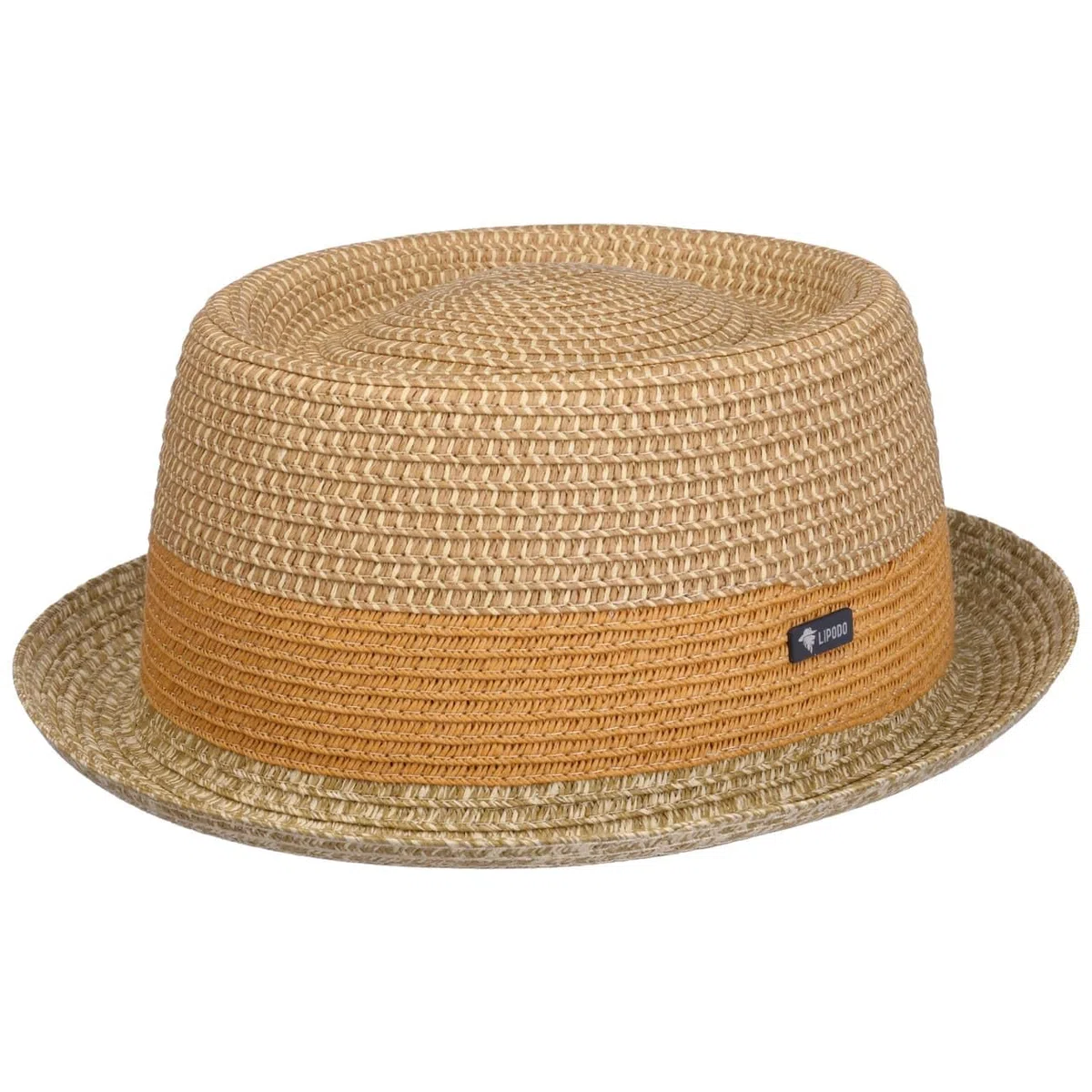 LIPODO Ennario Cappello Pork Pie Paglia Screziato Multicolore Prodotto in Italia Uomo Primavera Estate