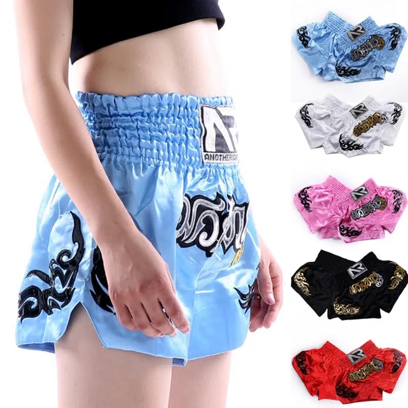 Pantaloncini da boxe da donna, con elastico in vita, per Muay Thai, MMA, allenamento, arti marziali, kickboxing, taglia M, rosa
