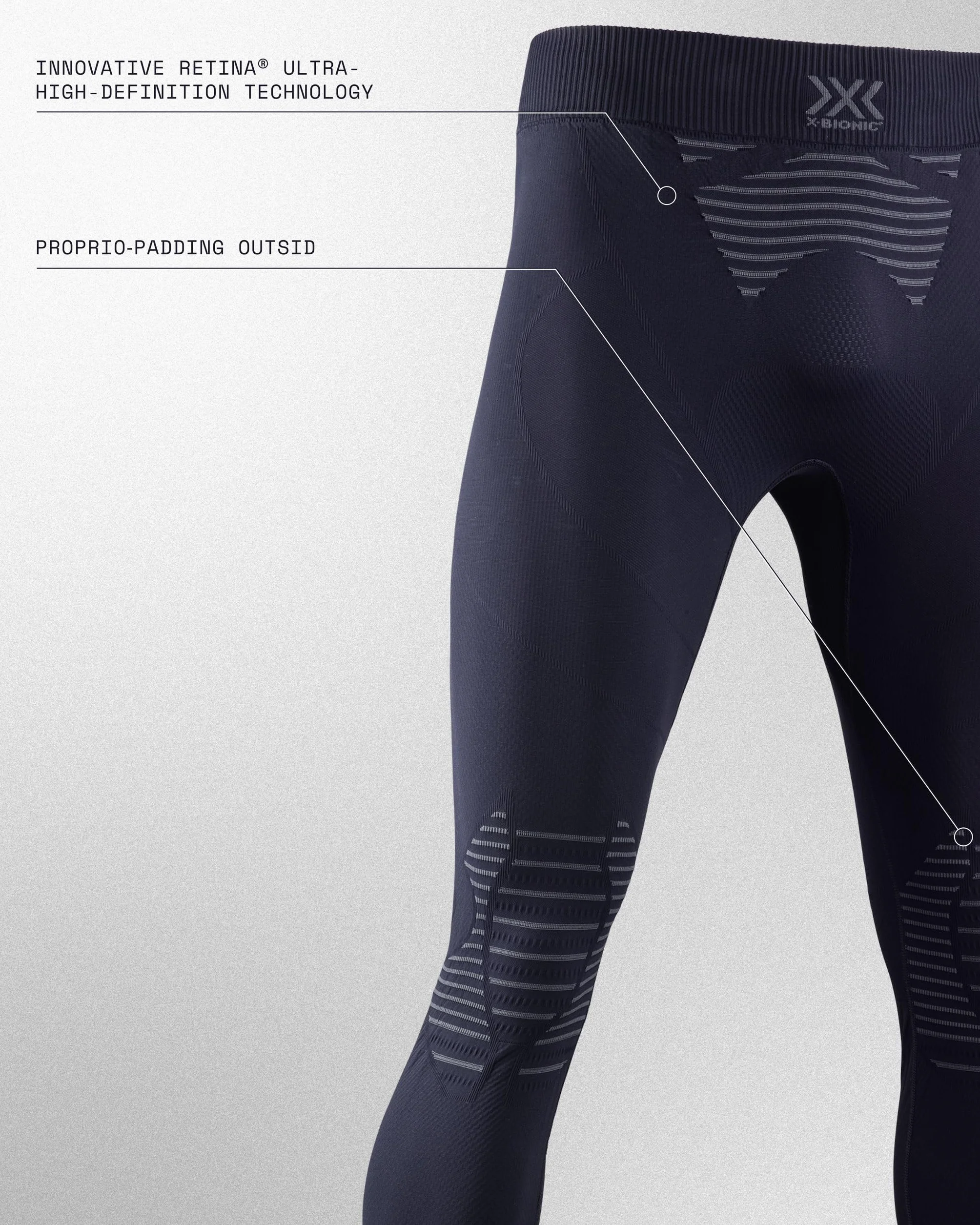 X-Bionic Invent 4.0 - Pantaloni Termici da Corsa a Compressione Uomo - Alte Prestazioni per Running, Sci, Ciclismo, Fitness, e Sport Invernali