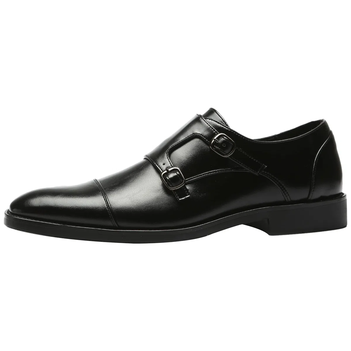 ANUFER Signore Inteligente cap Toe Doppia Fibbia Scarpe da Monaco Pelle Sintetica Formale Scarpe Eleganti