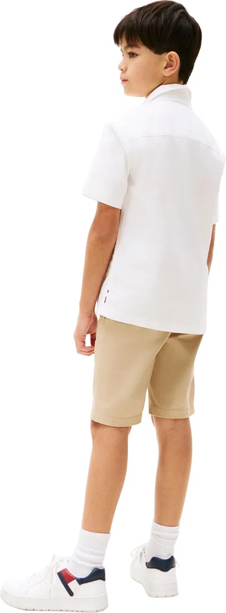 Tommy Hilfiger Stretch Oxford Shirt SS Kb0kb09554 Camicie Bambini e Ragazzi (Pacco da 1)