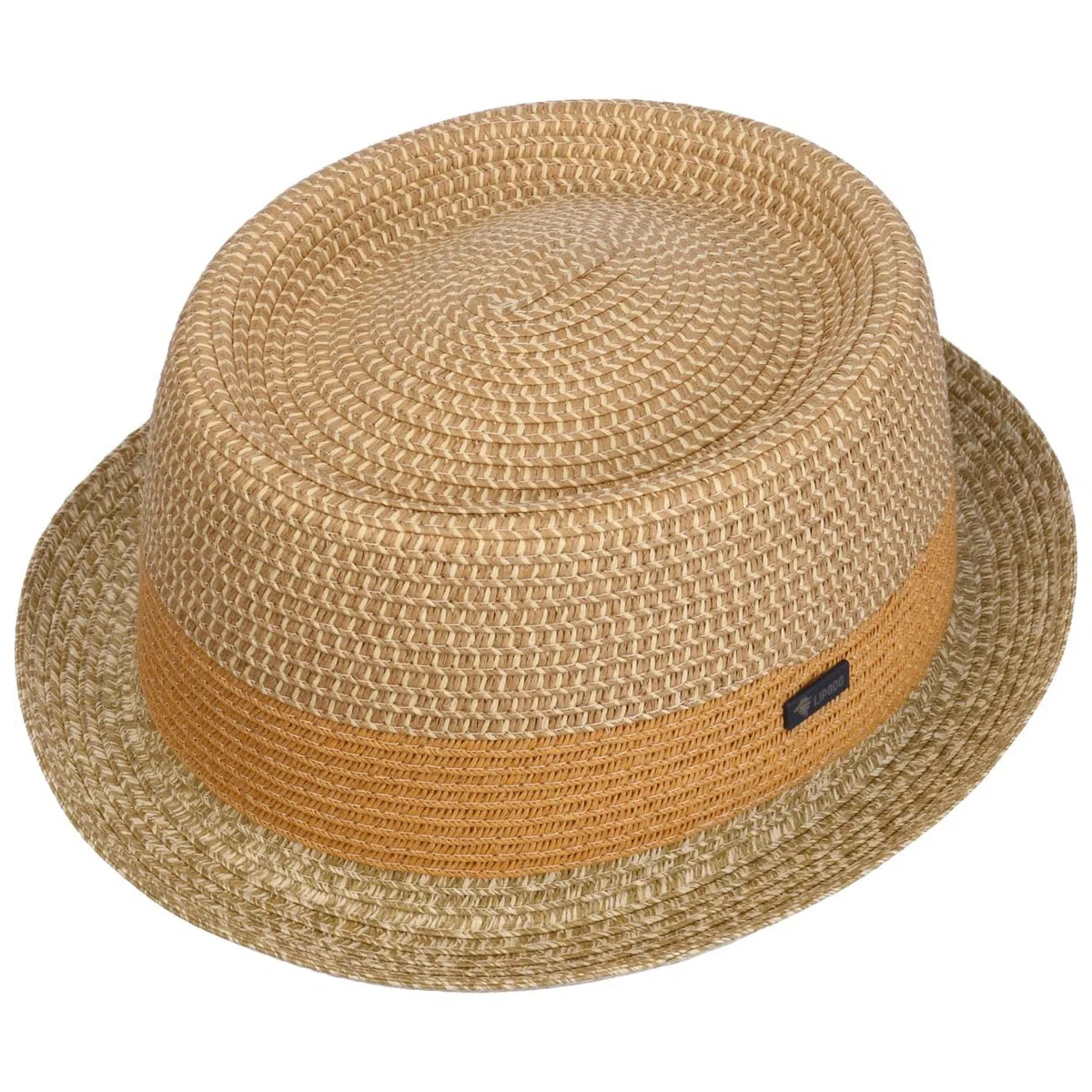 LIPODO Ennario Cappello Pork Pie Paglia Screziato Multicolore Prodotto in Italia Uomo Primavera Estate