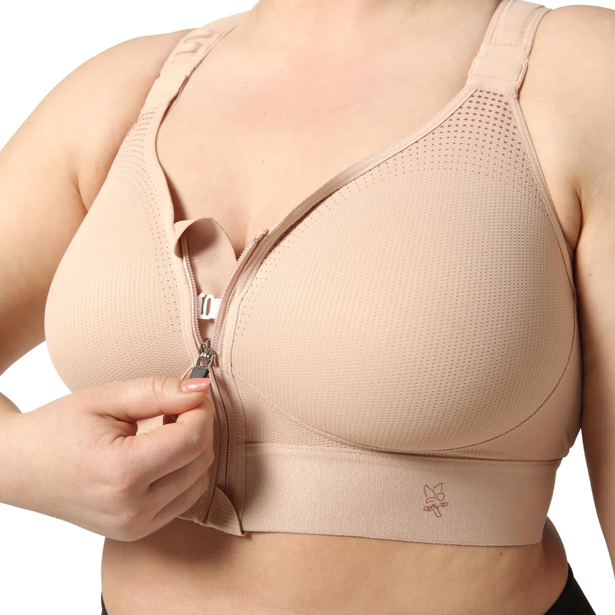 THUASNE - Reggiseno Sportivo con Cerniera Eaz’ip Evolution - Sostegno Forte/Estremo - Progettato per Sport ad Alto Impatto - Cerniera Anteriore - Spalline Imbottite e Regolabili