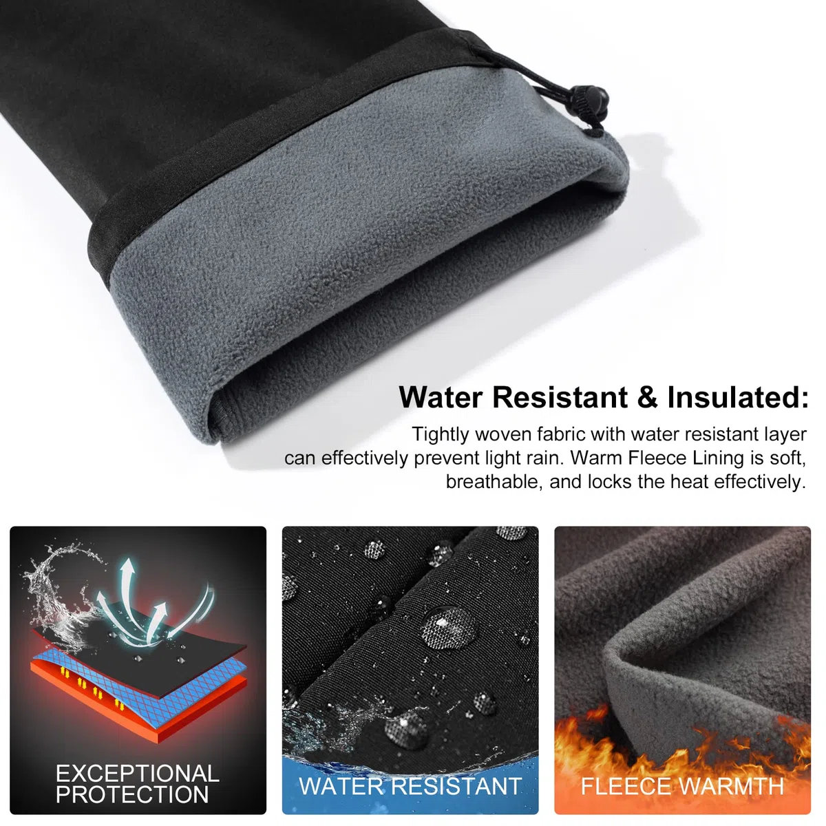 MOCOLY Pantaloni Trekking Invernali Uomo Pantaloni Sci Alpinismo Felpati Termico Pantalone Neve Caldi Pantaloni Cargo Imbottiti Invernale Antistrappo per Caccia Montagna Snowboard MTB Golf Lavoro
