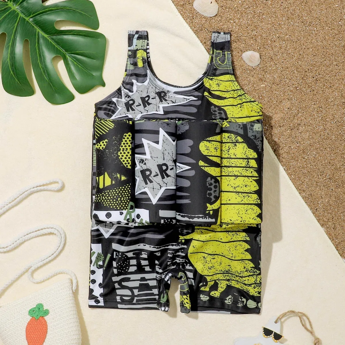 Generico Costume Intero Bambino Galleggiante Carino per Mare Piscina Costume Intero Bambino Galleggiante Carino con Design Moderno E Sicuro