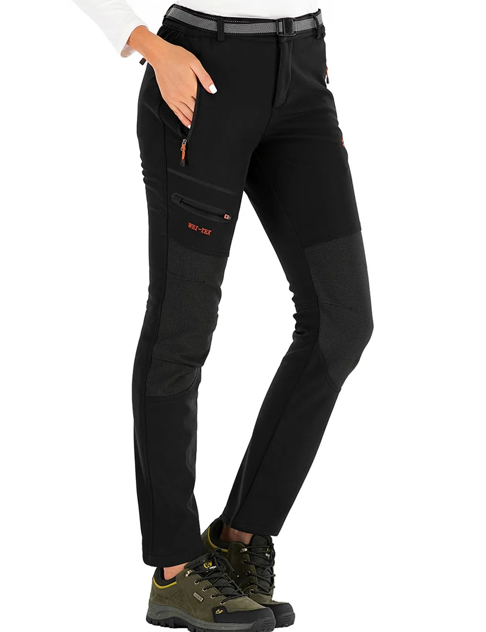 Pantaloni Sci Termici Donna Invernali Pantaloni Trekking Impermeabile Pantaloni Neve Softshell Montagna Escursionismo Caldo All'aperto