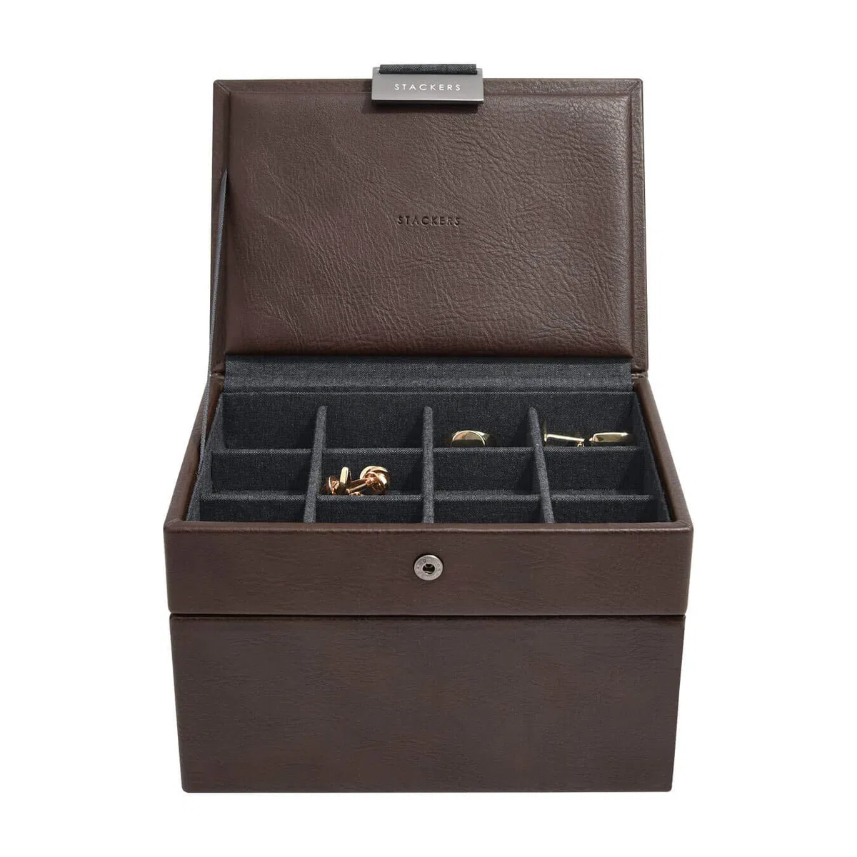 Stackers Set di orologi e gemelli marrone