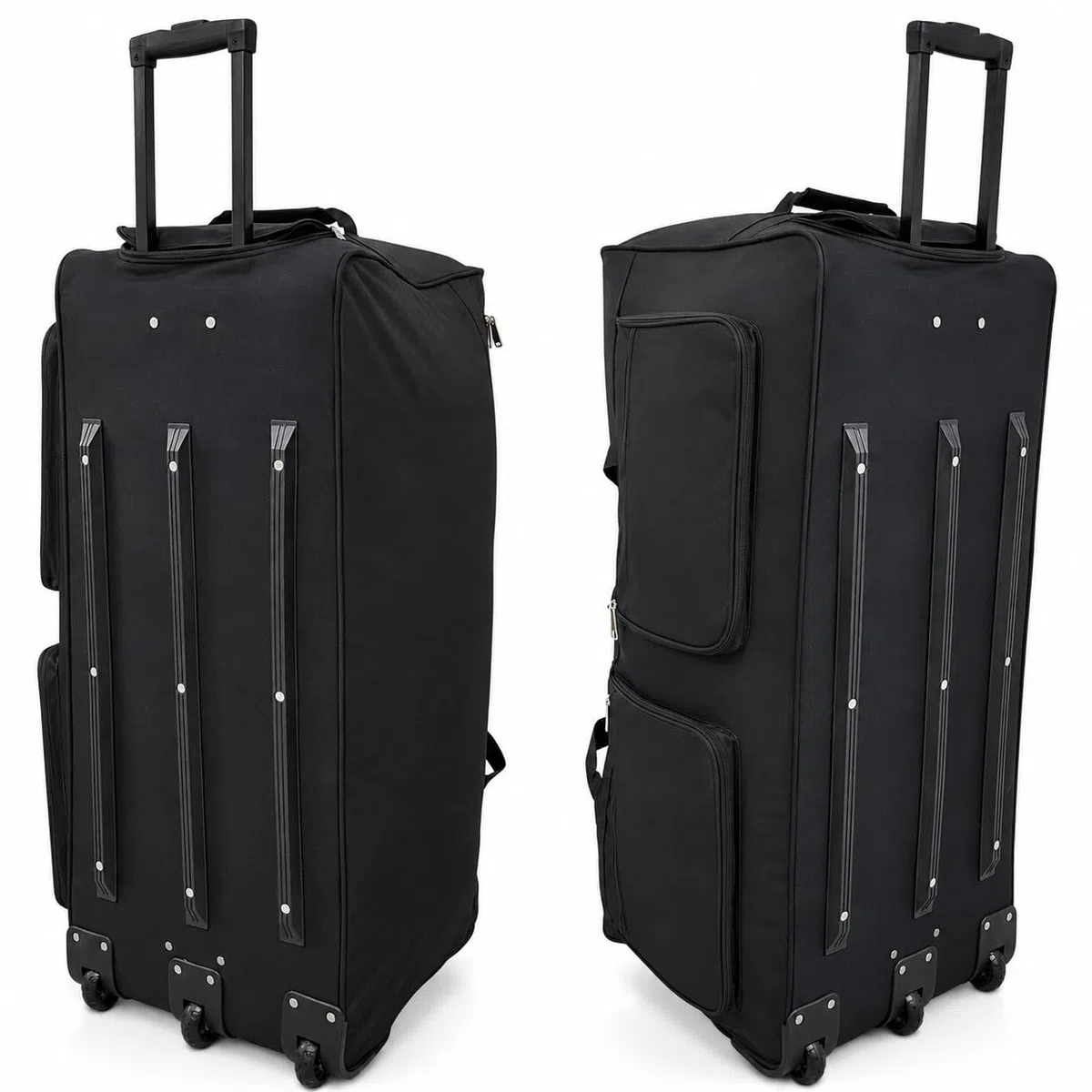 Borsone da Viaggio con Ruote 90 cm – XXL Grande Capacità, Nylon 900D Ultra Resistente e Leggero, con Maniglia Telescopica, Tasche Zip, Perfetto per Viaggi, Sport e Weekend